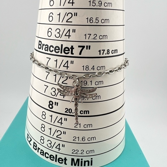 RARE Tiffany & Co. Platinum Diamond Dragonfly Bracelet 7.675" 🪲 - Picture 6 of 7